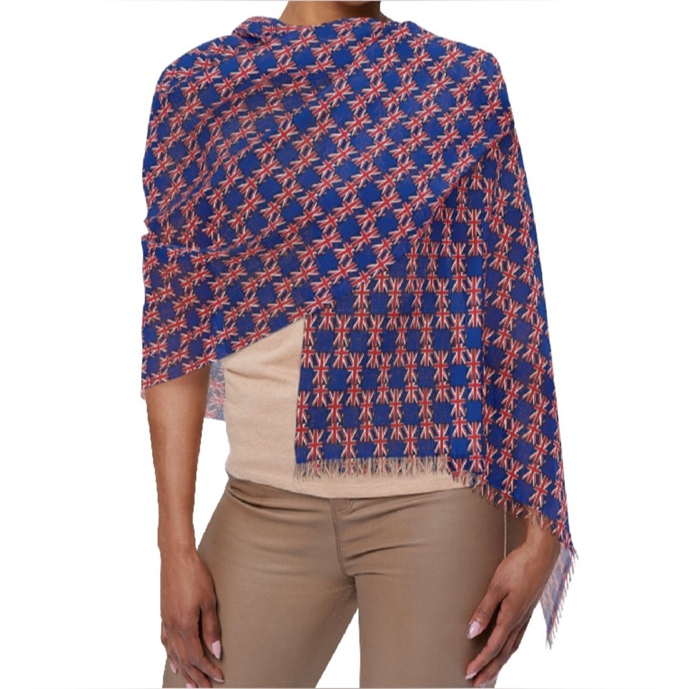 Union Jack British Flag Patterned Lightweight Sca… - image 1